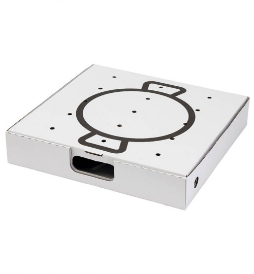 Caja para paellera en cartón blanco. 50x50 cm. ( 50 Uds.)